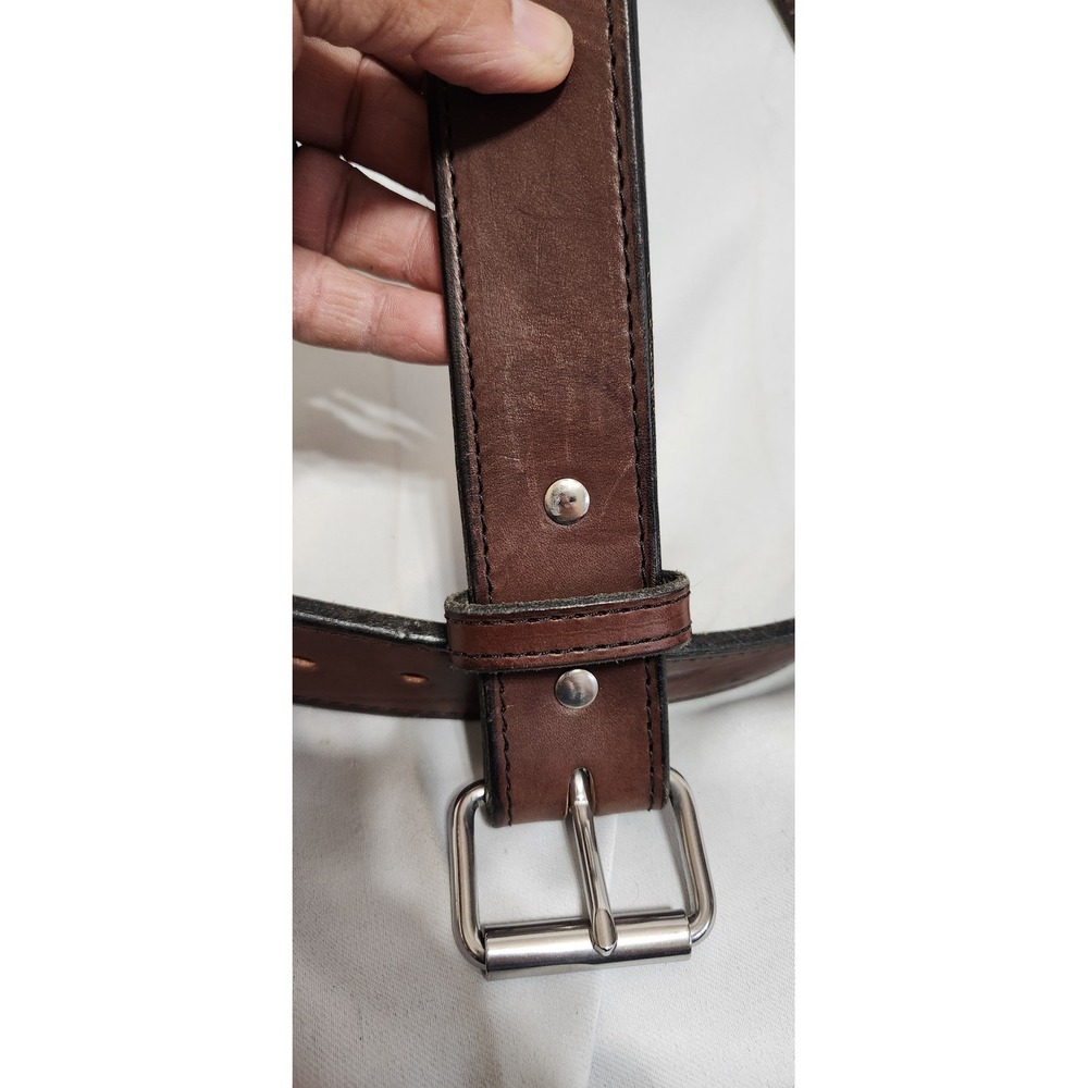 Hanks Belts The Extreme Leather Gun Belt Brown 38 Made in USA CCW Work Belt - Picture 3 of 4